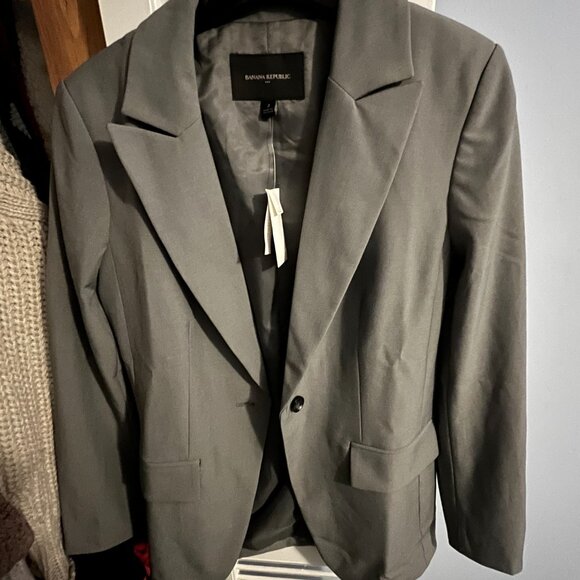 Banana Republic Sculpted Blazer in Heather Gray - Picture 2 of 5